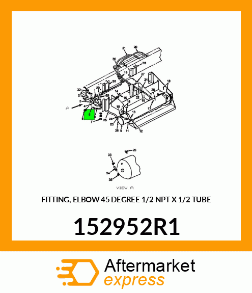FITTING, ELBOW 45 DEGREE 1/2" NPT X 1/2" TUBE 152952R1