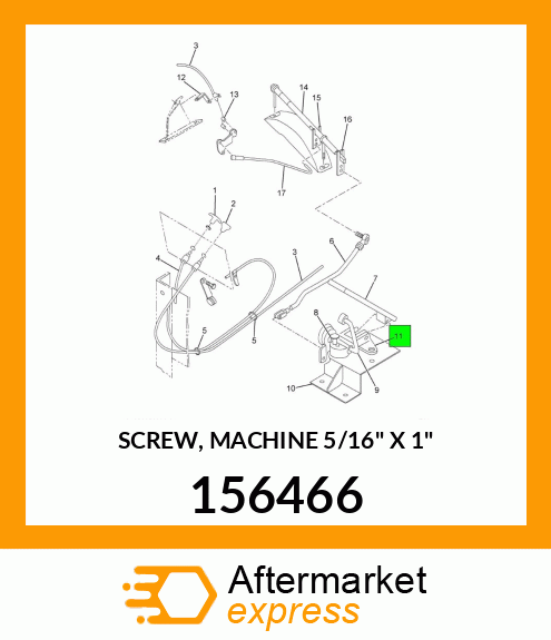 SCREW, MACHINE 5/16" X 1" 156466
