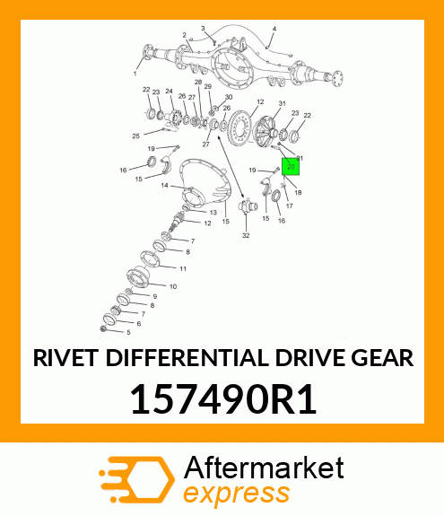 RIVET DIFFERENTIAL DRIVE GEAR 157490R1