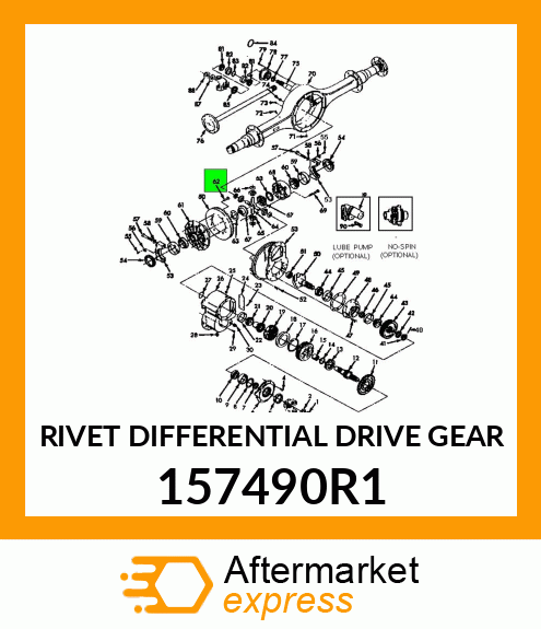 RIVET DIFFERENTIAL DRIVE GEAR 157490R1