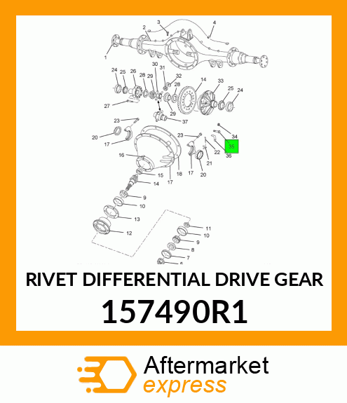 RIVET DIFFERENTIAL DRIVE GEAR 157490R1