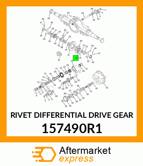 RIVET DIFFERENTIAL DRIVE GEAR 157490R1