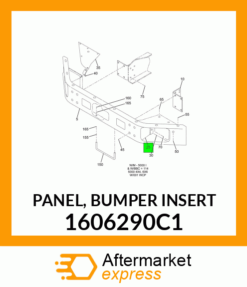 PANEL, BUMPER INSERT 1606290C1