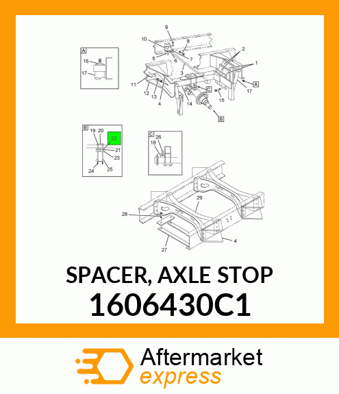 SPACER, AXLE STOP 1606430C1