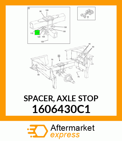 SPACER, AXLE STOP 1606430C1