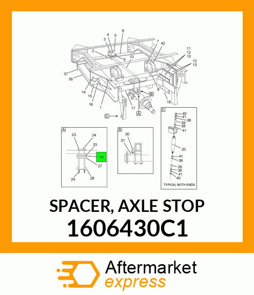 SPACER, AXLE STOP 1606430C1