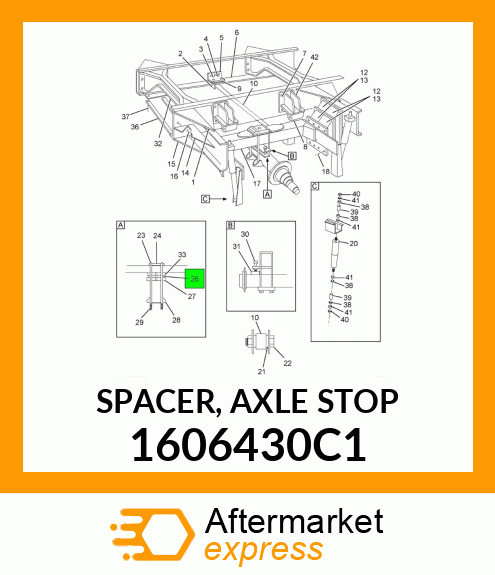 SPACER, AXLE STOP 1606430C1