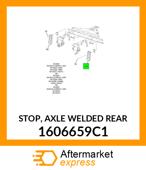 STOP, AXLE WELDED REAR 1606659C1