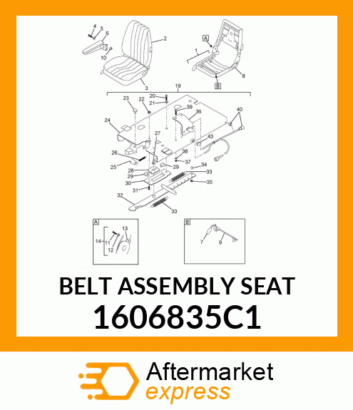 BELT ASSEMBLY SEAT 1606835C1
