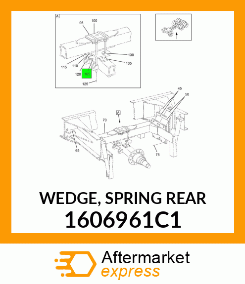 WEDGE, SPRING REAR 1606961C1