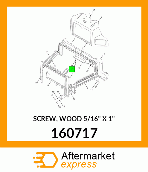 SCREW, WOOD 5/16" X 1" 160717