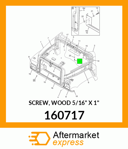 SCREW, WOOD 5/16" X 1" 160717