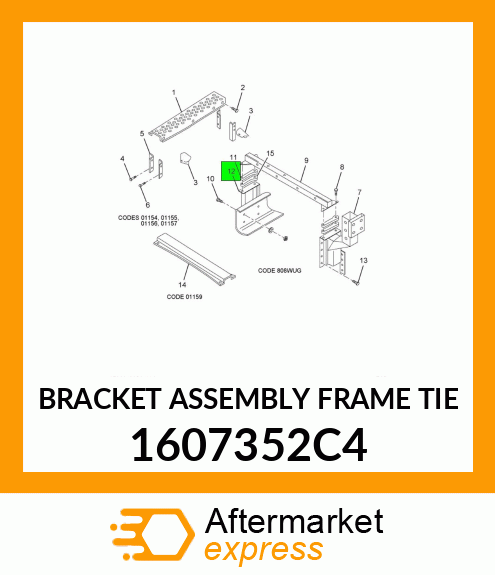 BRACKET ASSEMBLY FRAME TIE 1607352C4