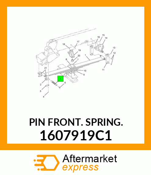 PIN FRONT. SPRING. 1607919C1