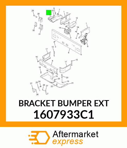 BRACKET BUMPER EXT 1607933C1