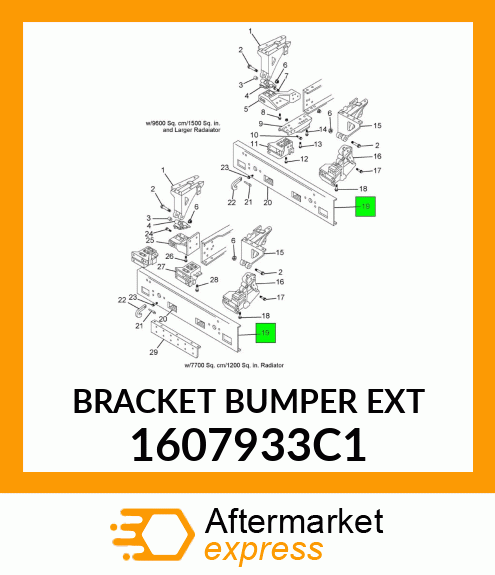 BRACKET BUMPER EXT 1607933C1