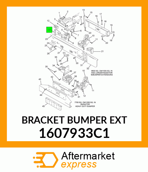 BRACKET BUMPER EXT 1607933C1