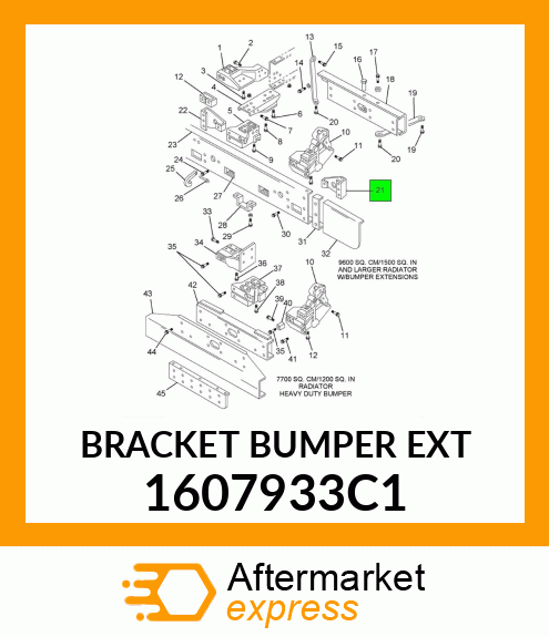 BRACKET BUMPER EXT 1607933C1