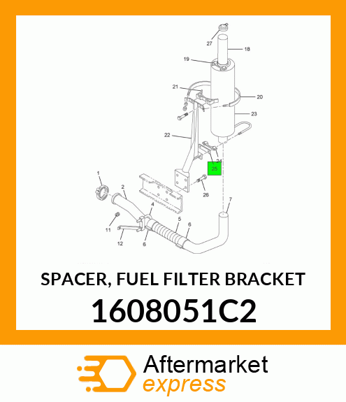 SPACER, FUEL FILTER BRACKET 1608051C2