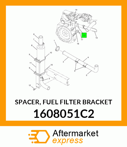 SPACER, FUEL FILTER BRACKET 1608051C2