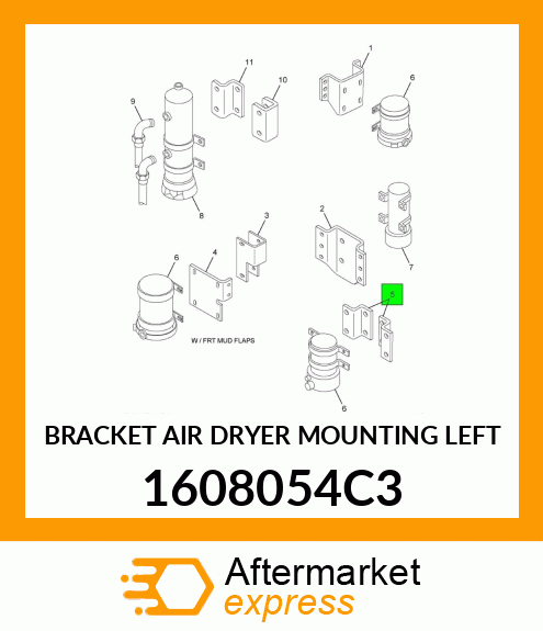 BRACKET AIR DRYER MOUNTING LEFT 1608054C3