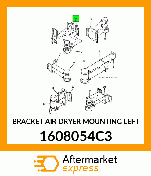 BRACKET AIR DRYER MOUNTING LEFT 1608054C3