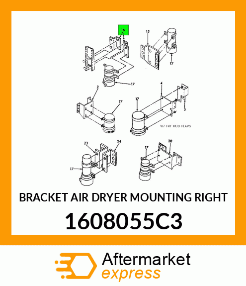 BRACKET AIR DRYER MOUNTING RIGHT 1608055C3