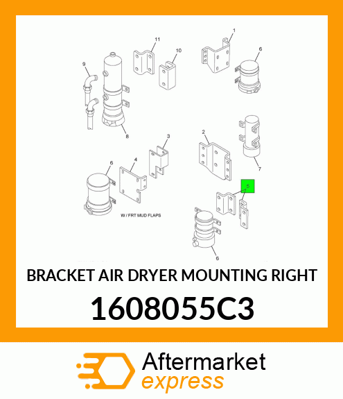 BRACKET AIR DRYER MOUNTING RIGHT 1608055C3