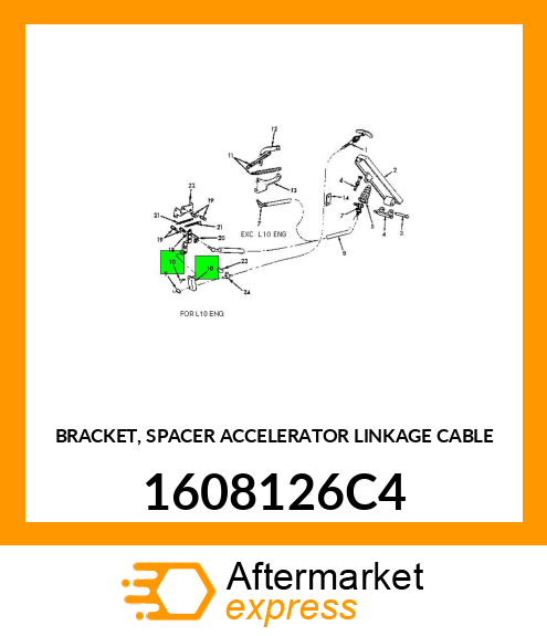 BRACKET, SPACER ACCELERATOR LINKAGE CABLE 1608126C4