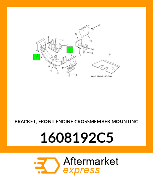 BRACKET, FRONT ENGINE CROSSMEMBER MOUNTING 1608192C5