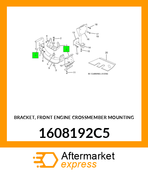 BRACKET, FRONT ENGINE CROSSMEMBER MOUNTING 1608192C5