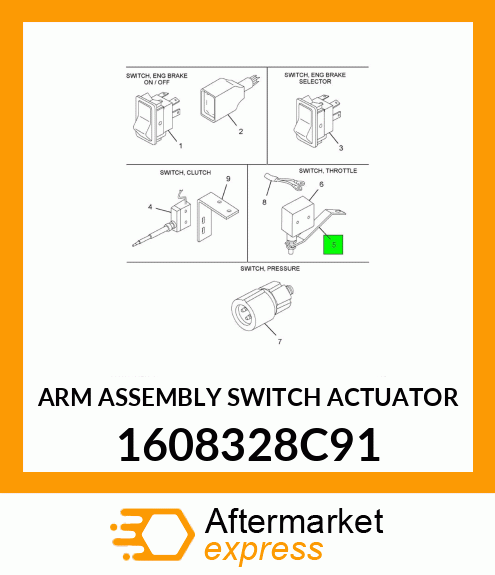 ARM ASSEMBLY SWITCH ACTUATOR 1608328C91