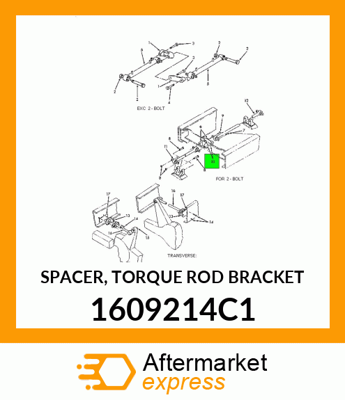 SPACER, TORQUE ROD BRACKET 1609214C1