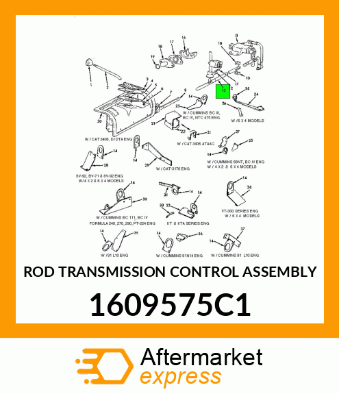 ROD TRANSMISSION CONTROL ASSEMBLY 1609575C1