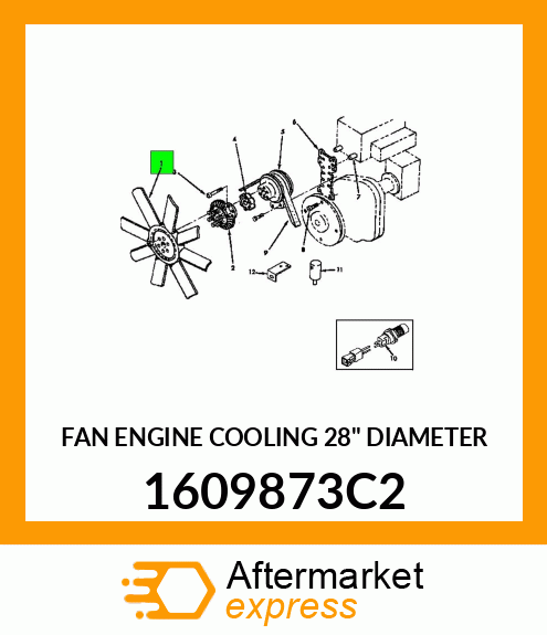 FAN ENGINE COOLING 28" DIAMETER 1609873C2