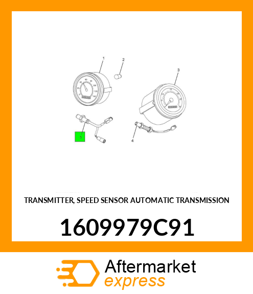 TRANSMITTER, SPEED SENSOR AUTOMATIC TRANSMISSION 1609979C91