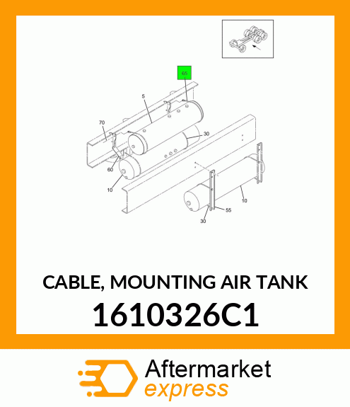 CABLE, MOUNTING AIR TANK 1610326C1