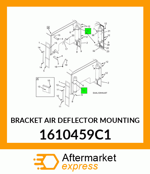 BRACKET AIR DEFLECTOR MOUNTING 1610459C1