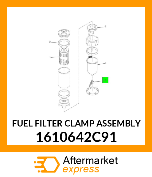 FUEL FILTER CLAMP ASSEMBLY 1610642C91