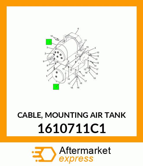 CABLE, MOUNTING AIR TANK 1610711C1