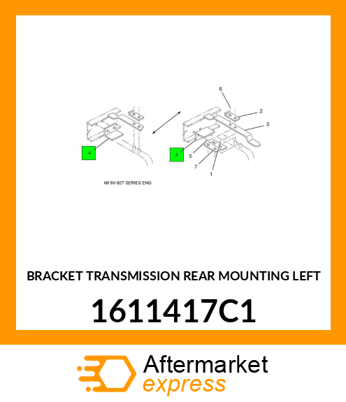 BRACKET TRANSMISSION REAR MOUNTING LEFT 1611417C1