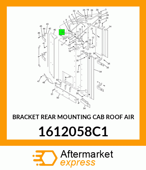 BRACKET REAR MOUNTING CAB ROOF AIR 1612058C1