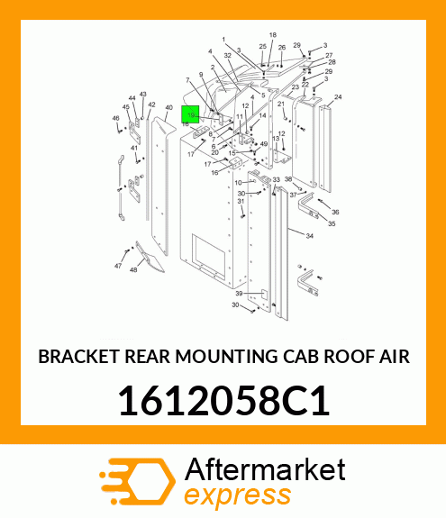 BRACKET REAR MOUNTING CAB ROOF AIR 1612058C1