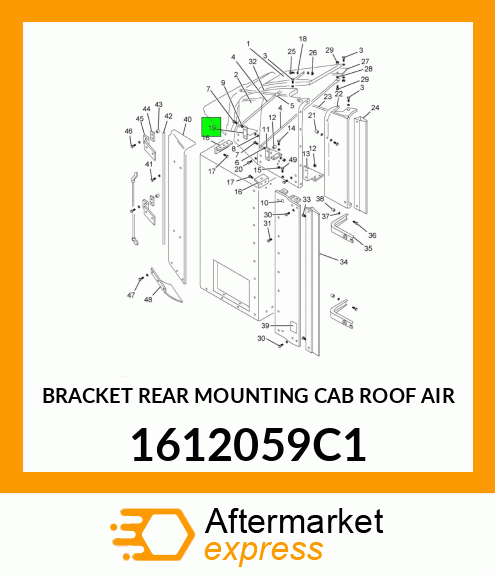 BRACKET REAR MOUNTING CAB ROOF AIR 1612059C1