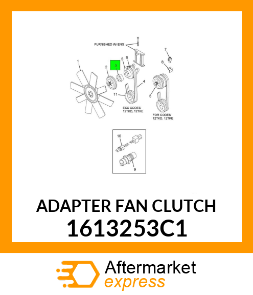 ADAPTER FAN CLUTCH 1613253C1