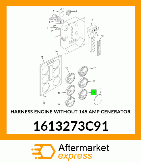 HARNESS ENGINE WITHOUT 145 AMP GENERATOR 1613273C91