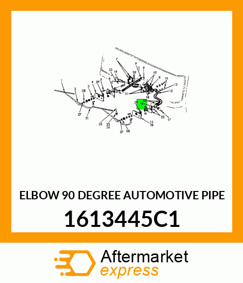 ELBOW 90 DEGREE AUTOMOTIVE PIPE 1613445C1