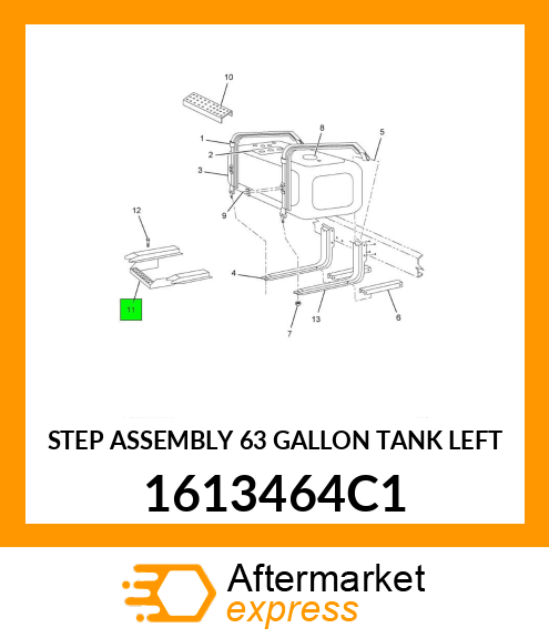 STEP ASSEMBLY 63 GALLON TANK LEFT 1613464C1