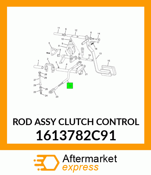 ROD ASSY CLUTCH CONTROL 1613782C91