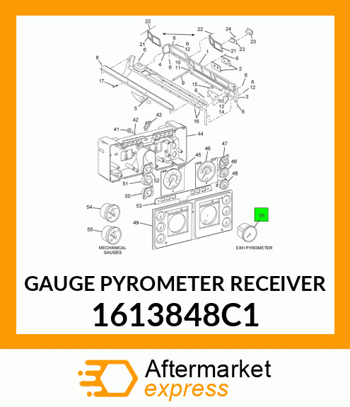 GAUGE PYROMETER RECEIVER 1613848C1